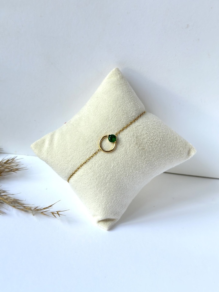 Emerald Halo Bracelet