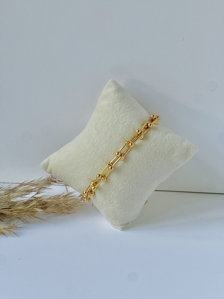 Golden Orbit Link Bracelet