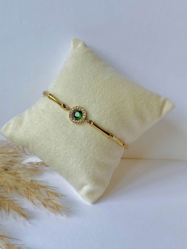 Emerald Halo Bracelet