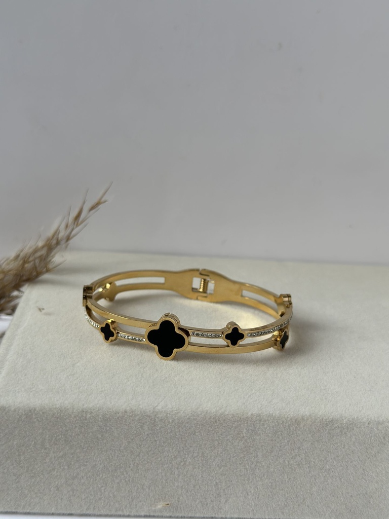 Midnight Clover Luxe Bangle
