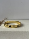 Midnight Bloom Clover Bangle
