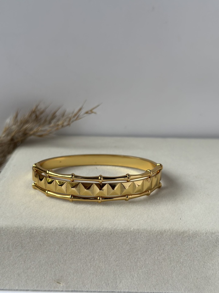 Golden Pyramid Luxe Bangle