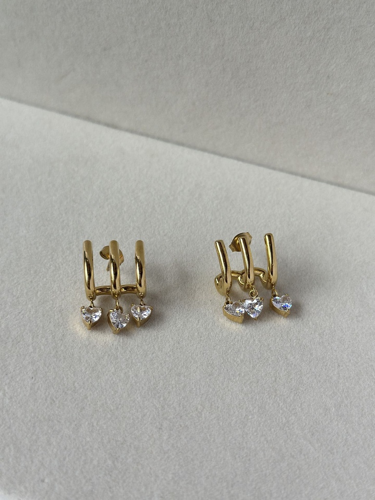 Crystal Trio Hoops