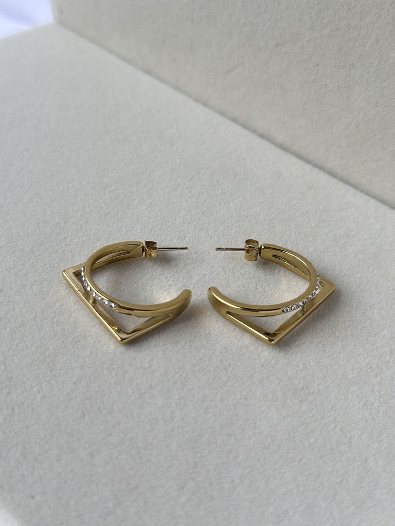 Luna Geometric Hoop Earrings