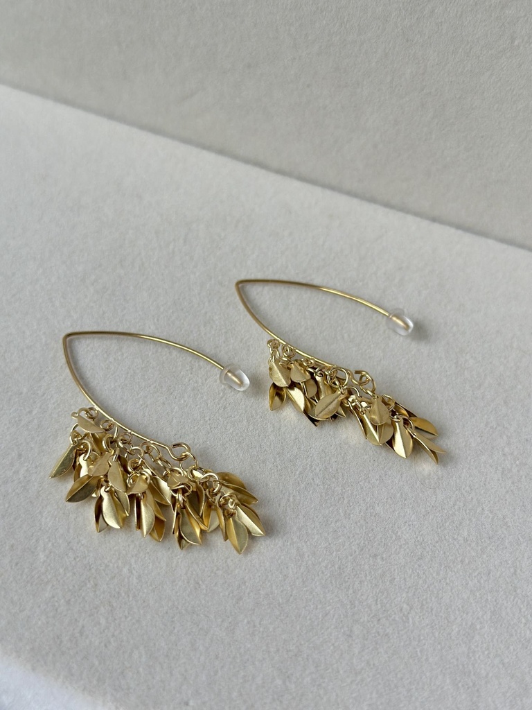 Golden Willow Drop Earrings