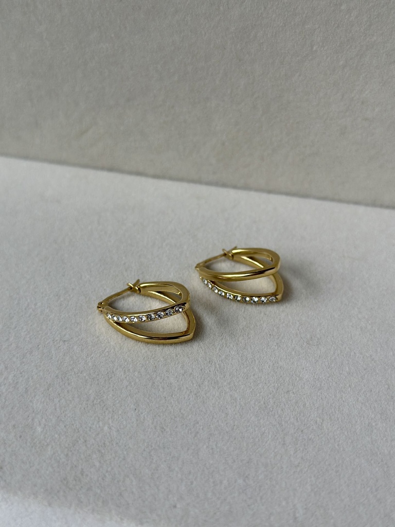 Luna Crystal Hoop Earrings