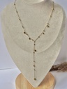 Golden Cascade Lariat Necklace