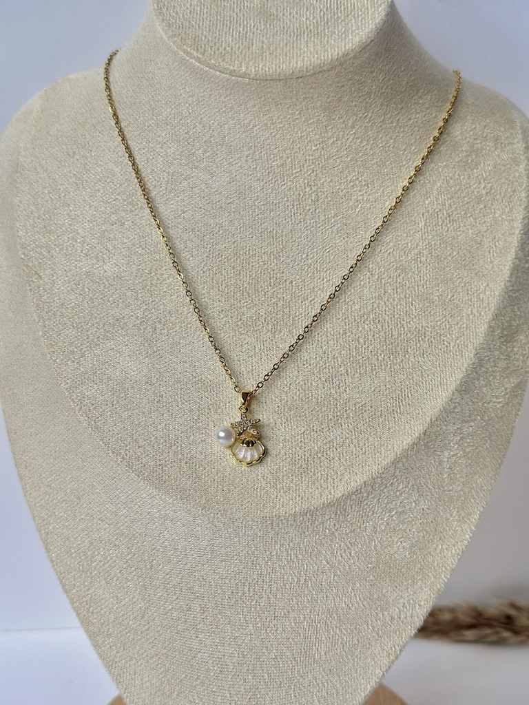 Ocean Pearl Charm Necklace