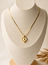 Golden Heart Pearl Necklace