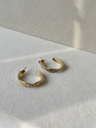 Twisted Pearl Hoop Earrings