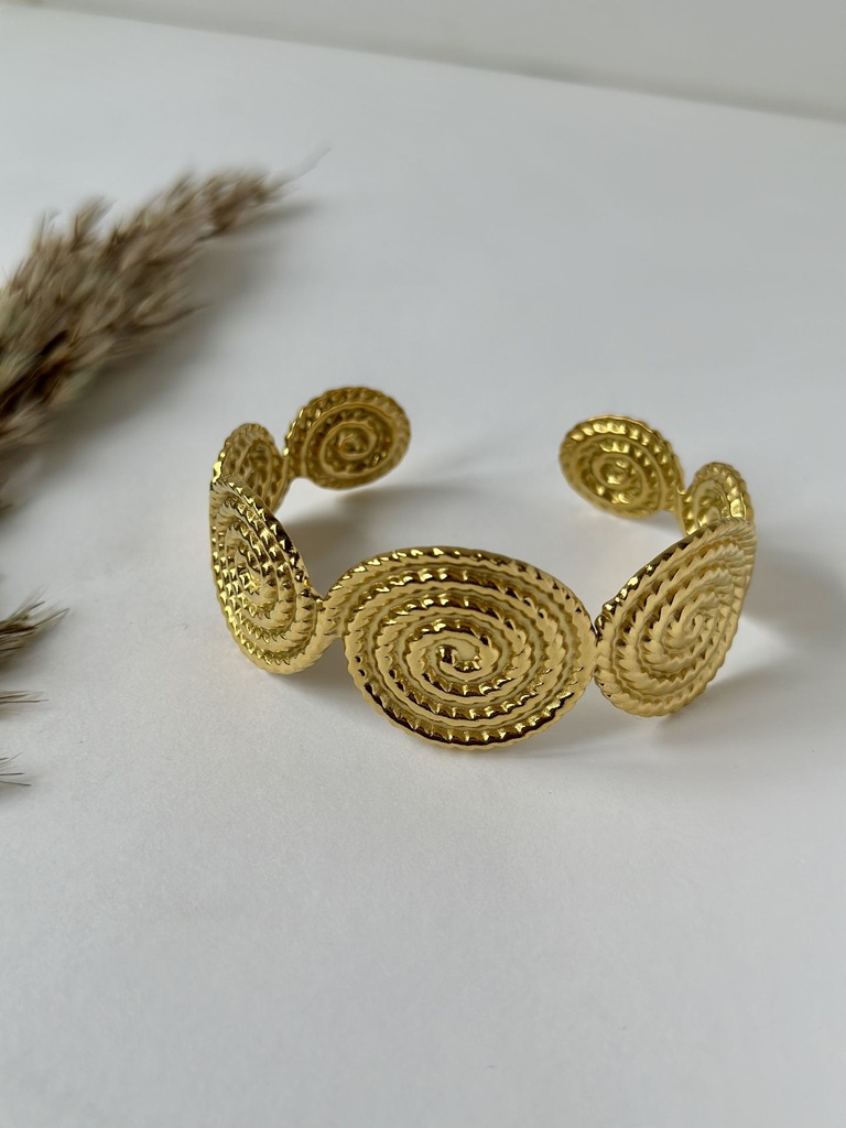 Spiral Bloom Adjustable Cuff