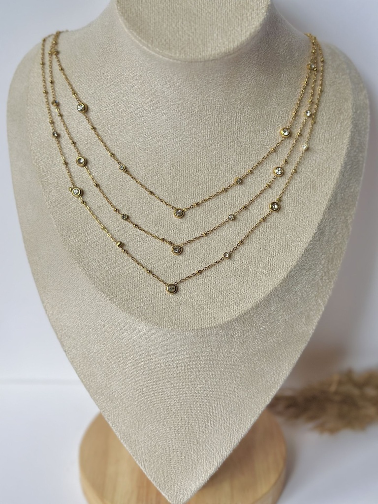Celeste Layered Crystal Necklace