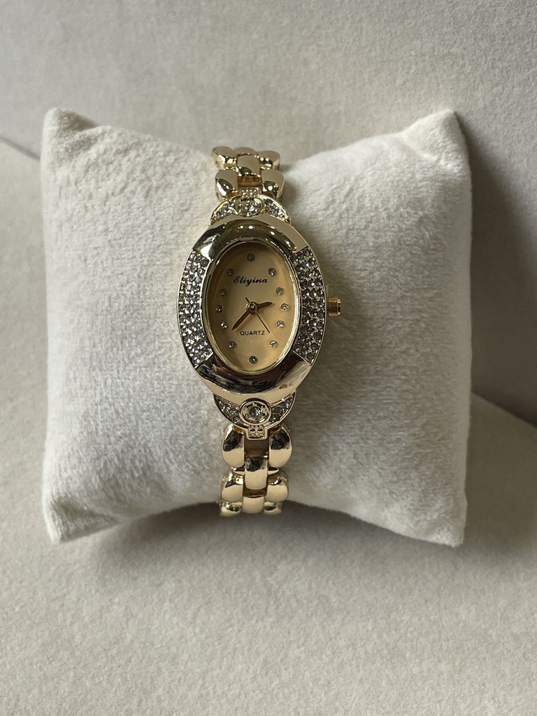 Aura oval crystal watch