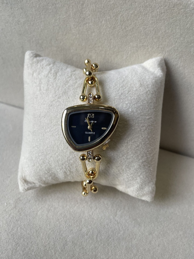 Black triangular bracelet watch