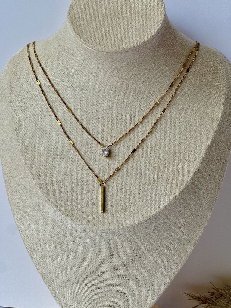 Dual Charm Layer Necklace