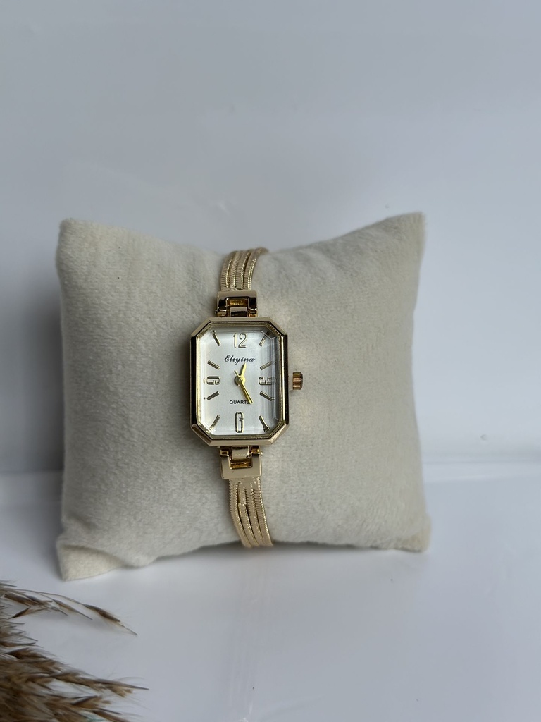 The Classic Octagon Mesh Gold Watch
