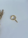 white Crystal Drop Ring