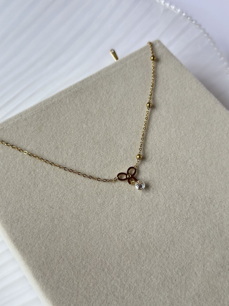 Crystal Bow Anklet