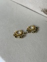 Emerald Charm Hoops