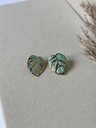 Aqua Leaf Studs