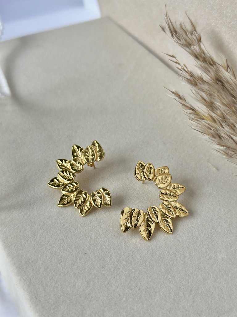 Golden Laurel Earrings